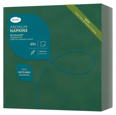 Produktbild von Duni -Dunisoft 60er Pack Servietten Jägergrün 40x40 cm