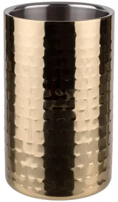 Imagen del producto de Enfriador de botellas de doble pared con superficie remachada, diámetro de 12 cm