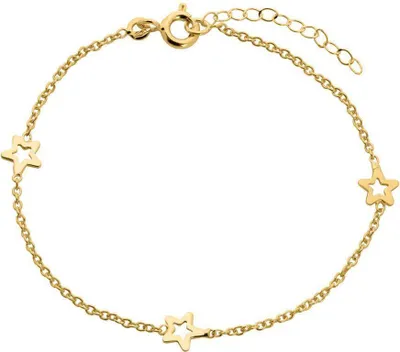 Produktbild von Unique Armband 375er Gold GB0012 verstellbar 1416 cm filigrane Sterne