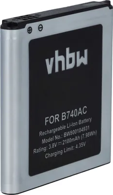 Produktbild von vhbw Akku kompatibel mit Samsung Galaxy SM-C105S Handy Smartphone Telefon (2100 mAh, 3,8 V, Li-Ion)