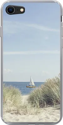 Produktbild von MuchoWow® Handyhülle Schutzhülle Hülle für iPhone SE 2022 Nordsee - Dünen - Boot Silikon Softcase Handy Hülle - Schutzhülle