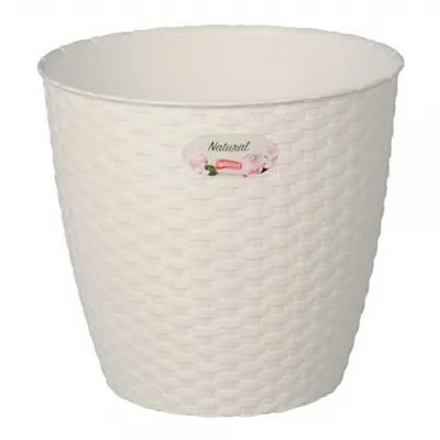 Produktbild von Blumentopf Stefanplast Weiß Kunststoff (14 x 12,5 x 14 cm) (14 x 13 x 14 cm)