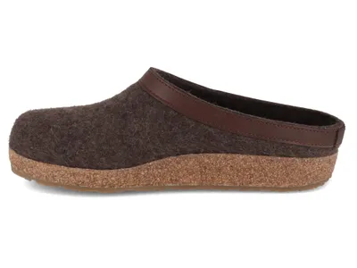 Produktbild von Haflinger Damen Herren Hausschuh Pantoffel Grizzly Torben Wolle 713001, Größe:39 EU, Farbe:Braun