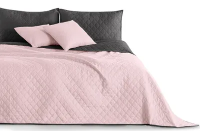 Produktbild von Tagesdecke 220 x 240 cm rosa und anthrazit