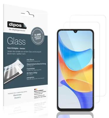 Produktbild von 2x Schutzfolie für Blackview Shark 6Kamera-Linse - Anti-Shock 9H Folie dipos Glass Kunststoffglas