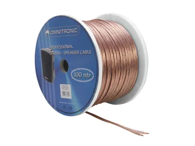 Immagine prodotto di OMNITRONIC Lautsprecherkabel 2x2,5 100m clear (30300611)