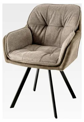 Produktbild von Drehbarer Designstuhl MR. Lounger Vintage Taupe Microfaser mit Armlehnen