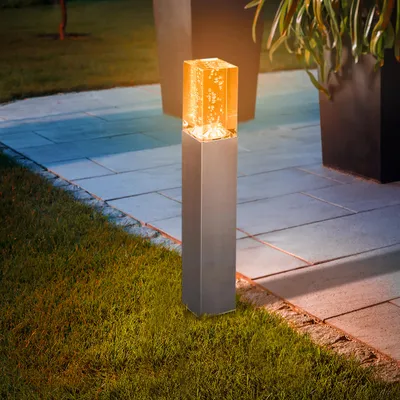 Produktbild von esotec Solar Standleuchte Bubble Tower 50 cm aus Edelstahl wetterfest 103310