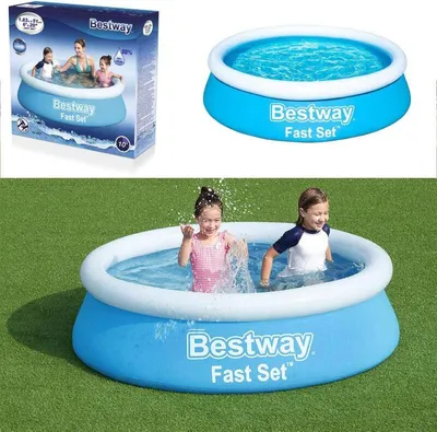 Produktbild von Bestway Fast Set nafukovací bazén kulatý 183x51 cm modrý