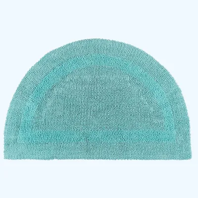 Produktbild von Badematte Aqua 50x80 cm, Baumwolle, Halbrund, Badteppich Wende-Design
