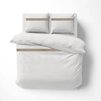 Image de Parure de lit - PROMO LINGE - Laly - Coton - 240x220cm - Blanc