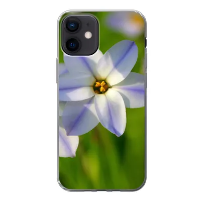 Produktbild von MuchoWow® Handyhülle Schutzhülle Hülle für iPhone 12 Blumen - Garten - Lila Silikon Softcase Handy Hülle - Schutzhülle