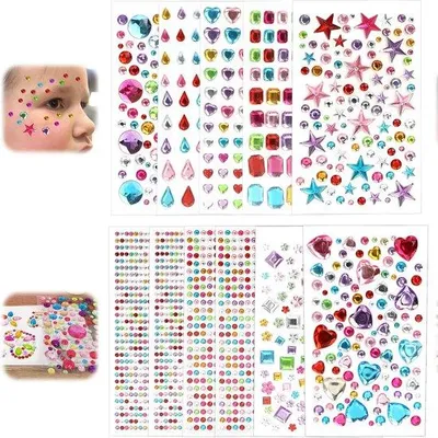 Produktbild von Strasssteine Set (3600+ Stück) - Bunte Glitzersteine in verschiedenen Formen zum Basteln