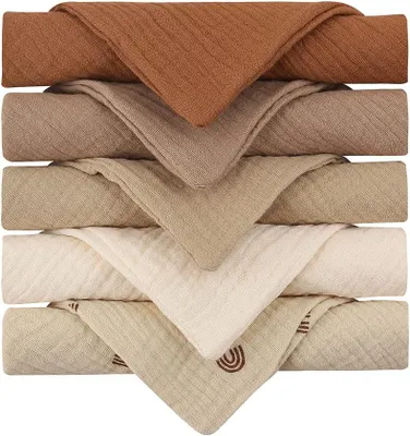 Produktbild von 5 Stück Babyhandtücher und Waschlappen aus Baumwolle