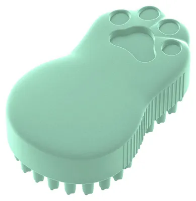 Produktbild von Masilic Silikon Tierbürste Pfote, Mint, Fellpflege für Hunde & Katzen Sanfte Haarentfernung, Massageeffekt, Flexible Silikonborsten, Leicht zu Reinigen, Wiederverwendbar