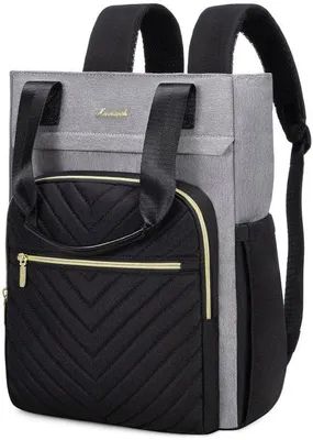 Produktbild von 2-in-1-Tasche 15,6-Zoll-Laptop-Rucksack Mädchen mit Laptopfach Wasserdichter Schulrucksack für Uni und Schule