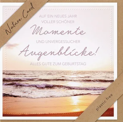 Produktbild von Geburtstag – Nature Cards – unverpackt - Glückwunschkarte im