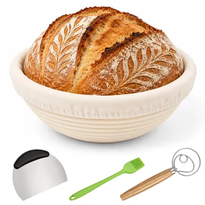 Productafbeelding van Ronde gistmand met linneninzetstuk, 23 cm, voor het bakken van brood