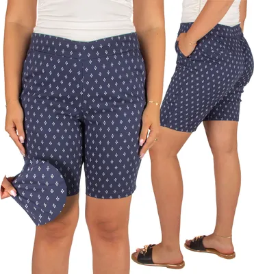 Obrázek produktu pro FIRI dámské krátké šortky před kolena elastického elegantního střihu, modré, 44 XXL