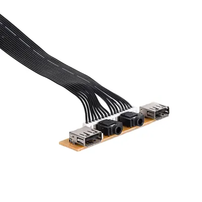 Produktbild von Panel frontowy 2xUSB 2.0 78mm Akyga AK-CA-85 front panel PC 2xAUDIO kabel 60cm