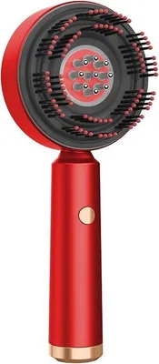 Produktbild von INF Elektrischer Kopfhaut Massagekamm mit Rotlicht - Haarwachstum & Entspannung Rot