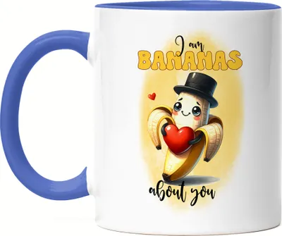 Produktbild von I Am Bananas About You Banane Liebe Spruch Tasse Blau
