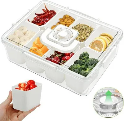 Immagine prodotto di Contenitore per snack con scomparti e coperchio, per dolciumi e frutta