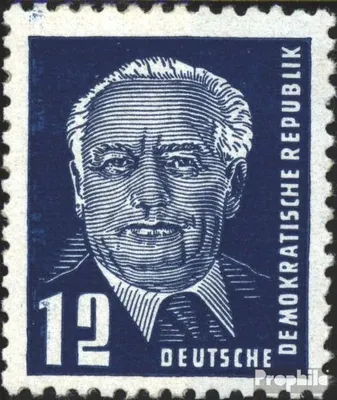 Produktbild von Briefmarken DDR 1952 Mi 323v a X II , liegende Papierstruktur postfrisch Präsident Wilhelm Pieck (II)