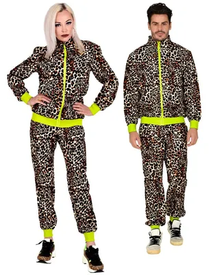 Zdjęcie produktu dla dres z lat 80. dla niej i dla niego w panterkę rozmiar od S do 2XL uni  XL - 180-190 cm