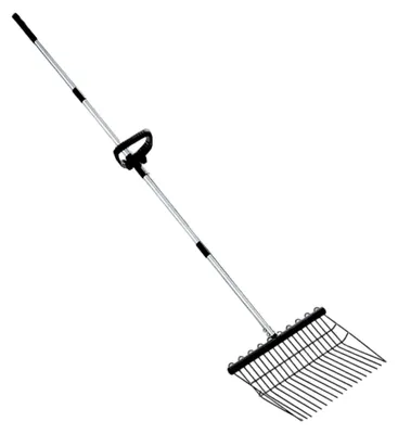 Produktbild von Gartenharke für Gartenarbeiten | Edelstahl Laubrechen | Ergonomisches Kultivatorwerkzeug zum Unkrautjäten und Rasenpflege