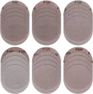 Produktbild von 30 Stück Schleifscheiben, Schleifgitter Mesh Klett-Schleifscheiben Ø 125mm Staubfreie Schleifnetz Schleifscheibe Antiblockierende Schleifpads Schleifpapier für Deckenschleifer Trockenbauschleifer