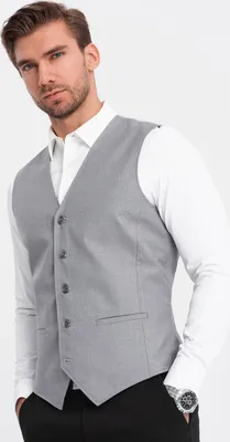 Obrázek produktu pro Ombre Clothing Pánská společenská vesta Yingwyn šedá L