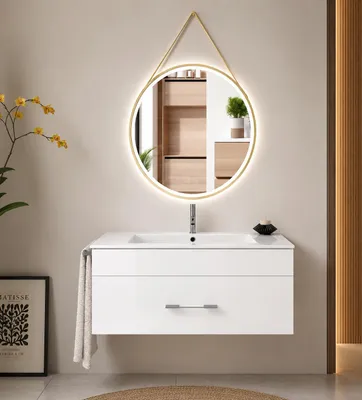 ORIGEN BATH FLORENCIA Badmöbel mit Waschbecken 80x45 cm, Weiß