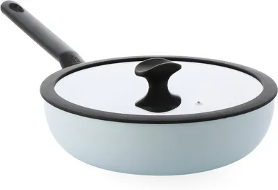 Zdjęcie produktu dla Patelnia do smażenia woka ceramiczna - Patelnia - Zdrowe gotowanie - Powłoka wolna od PFAS - 28 cm - Niebieska