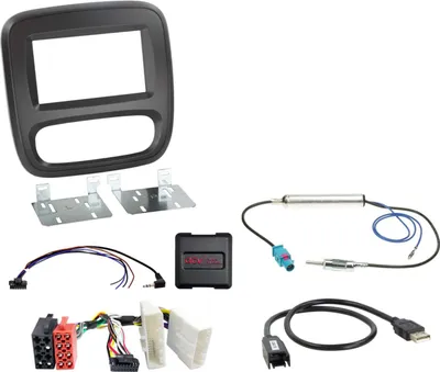 Image de Kit 2-DIN compatible avec Fiat/Nissan/Opel/Renault sans climatronics SWC/USB