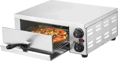 Produktbild von Elektrischer Pizzabackofen, 1500W Leistung, einstellbare Temperatur von 50°C bis 350°C, Timer bis zu 120 Minuten, geeignet für 30 cm Pizzen, doppelte Heizröhren