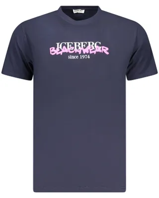 Produktbild von Herren T-Shirt Blau mit Print und Logo - Kurzarm & Rundhals
