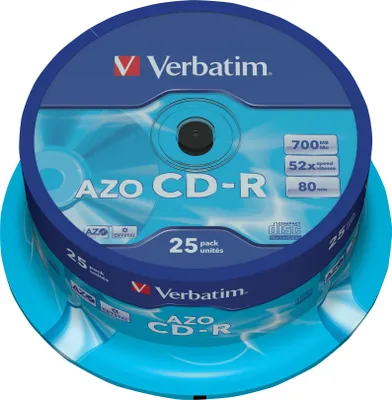 Immagine prodotto di Verbatim CD-R AZO Crystal, Spindel, colorante ciano/azoto