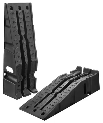 Productafbeelding van Auto-oprijplaten Set van 2 - 17 cm Hefhoogte - 1814 kg Draagvermogen Per Stuk - PP Kunststof