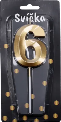 Immagine prodotto di Candela numero 6 Oro