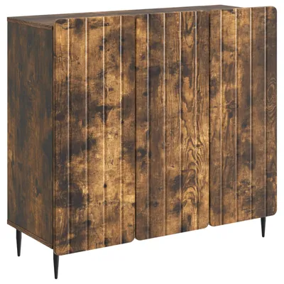 Image de Buffet vidaXL en chêne fumé 89 x 34,5 x 82 cm, bois d'ingénierie