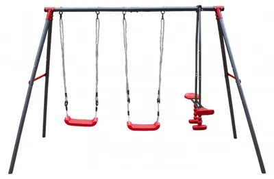 Produktbild von Doppelschaukel aus Metall für Kinder mit 2 Schaukelsitzen #4538