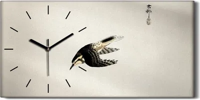 Produktbild von Küche Wohnzimmer Wand Leinwand Uhr 60x30 Malerei Asiatische Tier Vogel Kunst - schwarze Hände