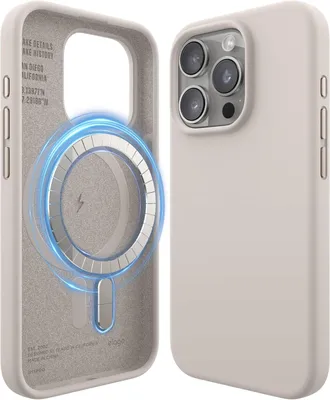 Zdjęcie produktu dla Elago Etui silikonowe MagSafe do iPhone'a 15 Pro Stone
