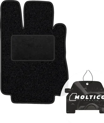 Produktbild von moto-MOLTICO Fahrer Fußmatte Auto Velours Fahrerseite Autoteppiche Schwarz Fahrermatte 1-teilig passend für Mercedes-Benz S-Klasse W220 lang 1998-2005