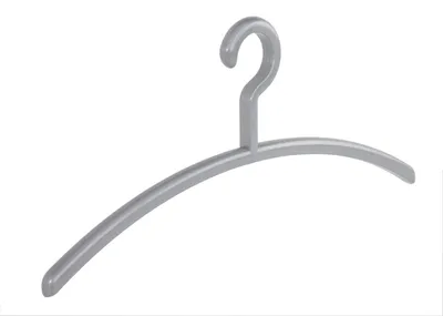Productafbeelding van Kledinghanger set van 6 - Kunststof, Zilver, 45 cm