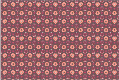 Produktbild von Wallario Wandbild Muster mit Blumen und Herzen, Größe: 61 x 91,5 cm, Poster mit rahmenlosen Bildhalter