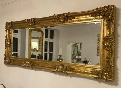 Produktbild von Casa Padrino Barock Spiegel Gold - Rechteckiger Wandspiegel mit eleganten Verzierungen - Barock Garderoben Spiegel - Barockstil Wandspiegel - Barock Möbel - Edel & Prunkvoll