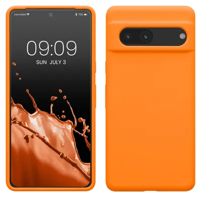 Produktbild von kwmobile Handyhülle für Google Pixel 7 Hülle, für Pixel 7 Case - Hülle Silikon - kabelloses Laden - Fruity Orange