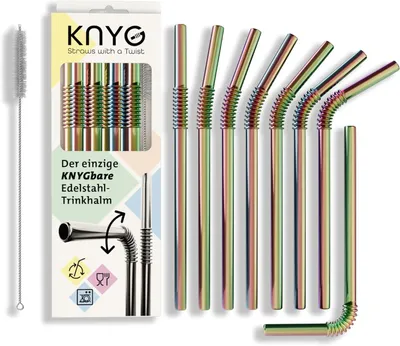 Produktbild von Trinkhalm aus Edelstahl, wiederverwendbar, 1 Stück, für die Küche